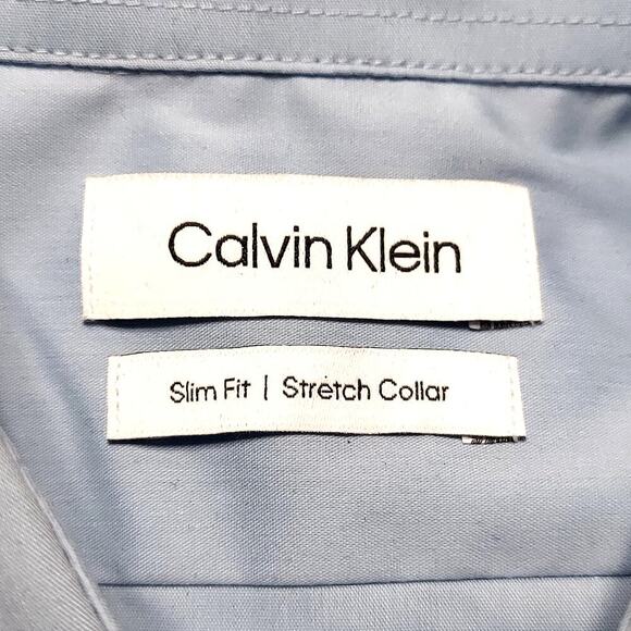 Calvin Klein Men's Slim Fit Stretch Flex Collar Button Front Dress Shirt - Picture 7 of 10